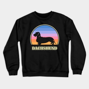 Wirehaired Dachshund Vintage Sunset Dog Crewneck Sweatshirt